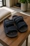 Size 44 Black Colorful Figured Showy Slippers - 2