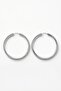Silver Color Zircon Stone Hoop Model Women's Earrings - 2