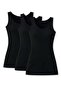 Bamboo Wide Strap Women's Tank Top Black 3-Pack - 2