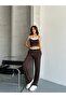 Women's Modal Fabric Combined Strappy Crop Top and Bottom Set - 3