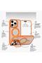 iPhone 15 Pro Max Compatible Magsafe Lens Protection Case + Phone Back Cover with Metal Stand Feature - 2