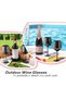 Wine Glasses Set of 4, 18oz Stainless Steel, Unbreakable & Portable Stemmed Metal Wine Glass - 3