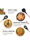 Kitchen Cooking Utensils Set, 46 pcs Non-Stick Silicone Spatula Set with Holder (Black) - 2