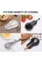 Marble Spoon Rest for Kitchen Stove Countertop, Marble Utensil Holder, Perfect for Spatula, Ladle, Fork (Light Grey) - 4