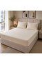 100% Cotton Muslin Elastic Sheet Set Natural Ecru Color 120X200 cm with 1 Muslin Pillowcase - 5