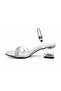 Beach Strip Stone Ankle Wrap Thin Medium Heel Elegant Women's Slippers & Sandals - 5