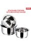 3pc Tope Set 1.4 L, 1.8 L & 2.2 L with lid (Induction Friendly) - 6