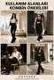 Leggings Women's Cotton Knitted Spanish Leg High Waist Black, Beige - 3