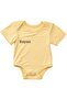 - Personalized Baby Organic Bamboo Spandex Bodysuit - Lemon_6-12M