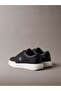 Men's Low-Top Ck Logo Signature Leather Black Sneaker - 5