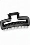 Black and Gray Patterned Large Size Hair Clip with Latch for Women's Hair Accessory