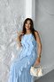 Women's Maxi Length Ruffle Detailed Multi-Sifon Dress - 2
