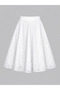 Valerie Flared Lined Long Skirt Women's White
