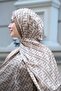 F Pattern Silk Voile Silk-Taupe-Beige - 2