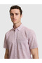 Burgundy 100% Cotton Regular Fit Summer Shirt 50325364-Vr014 - 2