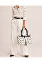 Zeti̇a Model Women's Leather White Polka Dot Hand and Shoulder Bag - 3