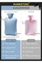 Hot Water Bottle with Soft Cover 2 Liter, Neck, Shoulders Pain Relief, Cold Pack for and Therapy and Feet Warmer - 2