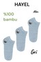 3-Piece Double Bamboo Men's Sneaker Gray Socks Seamless Invisible Ankle Invisible Sports Socks Premium