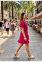 V-Neck Chiffon Mini Dress with Flounces and Gathered Sleeves - 2