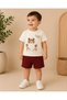 Cute Bear Teddy Bear Printed Shorts Baby Set 0-24 Months
