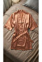 Women's Satin Belted Dressing Gown - 3