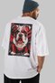 For Dog Lovers 22 White Oversize T-Shirt with Dog Print on the Back 100% Cotton Unisex Dog Lover Premium Design - 7
