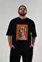 For Dog Lovers 2 Front Dog Print Black Oversize T-Shirt 100% Cotton Unisex Dog Lover Premium Design - 6