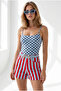 Women's Polka Dot Baby Blue Strappy Bodysuit with Six Snaps Bdy-00000069 - 3