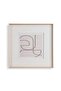 Locust Abstract Glass Framed Wall Art 60x60cm - White - 4