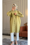 6544 - Comfortable and Stylish Buttoned Pocket Sleeve Pocket Embroidery Detailed Soft Modal Fabric Long Women's Tunic - 5
