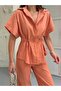 Premium Drawstring Waist Casual Shirt and Pants Two-Piece Set - 3