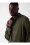 Draped Dobby Long Sleeve Men's Khaki Shirt M6Yh32W2893-G8F5 - 4