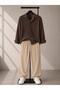 Bürümcük Crinkle Fabric Summer Lycra Men's Shirt and Pants Set - 2