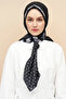 وشاح منقط - أسود - 4