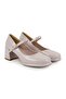Women's Mary Jane Heels Shoes Shiny Patent Leather Thick Block Heel Closed Blunt Toe Classic L085.K100 - 3