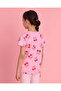 Girls Pink Strawberry Print T-shirt - 3