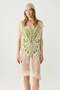 Butterfly Motif Knitwear Beach Dress Beige - 3