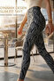 Leggings Women's Premium Knitted, High Waist Zebra - 4