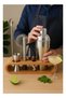 10-Piece Stainless Steel Bar Stylish Tool Set with Acacia Wood stand - Perfect Home Bartending Kit - 6