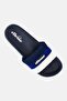 Men Triply Brand Logo Slip On Slides, Navy - 4