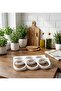 White 3-Compartment Kitchen Roll Holder - Stretch Film, Greaseproof Paper, Aluminum Foil Organizer - 3