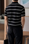 Men's Striped Polo Collar Viscose Knitwear T-Shirt – Slim Fit Summer Stylish Knitwear Polo - 3