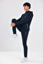 Honeycomb Textured Zippered Hooded Embroidered Logo Men's Tracksuit Set - 2