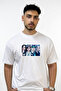 Black Pink_2 Design Printed Oversize White T-Shirt
