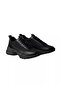 Men's Thick Heel Leather Laced Comfortable Sole Black Sneaker - 2
