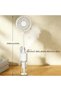 White Handheld Spray Fan with Mist – 2-in-1 Portable Mini Cooling Fan with Clip-On Design | 4 Speeds, USB Rechargeable | Perfect for Stroller, Travel, Picnics & Summer Outdoor Use - 4