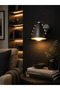 Nova Matte Black Movable Head Wall Sconce with G9 Lampholder and Antique Brass Detail - 5