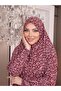 Women's Prayer Gown - Two-Piece Flower-Patterned Seasonal Sweat-Proof Jersey Fabric - Comfortable Fit - 2