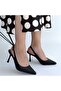 Kentay Black Leather Heeled Shoes - 4