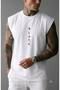 Black Printed Men's (Zero Sleeve) Sleeveless Athlete T-Shirt